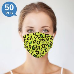Multicolor Leopard Print Disposable Face Mask Adult 3-ply (50 PCS - Any 4 colors)