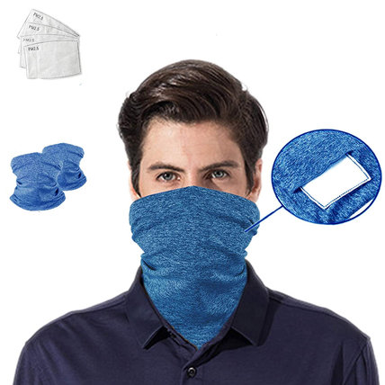Cycling Face Bandana Scarf with safety pm2.5 Filter (3 PCS)