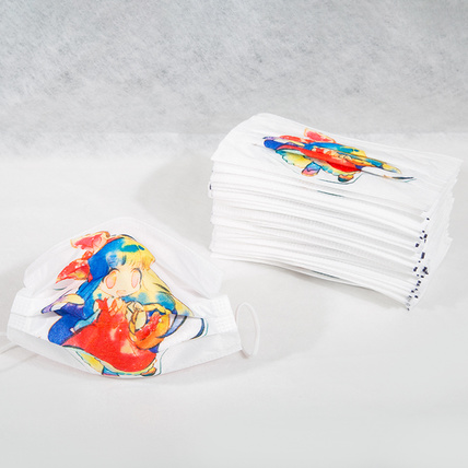 Multicolor Artistic Painting Printed Disposable Face Mask  Adult 3-ply(50 PCS - Any 5 colors)